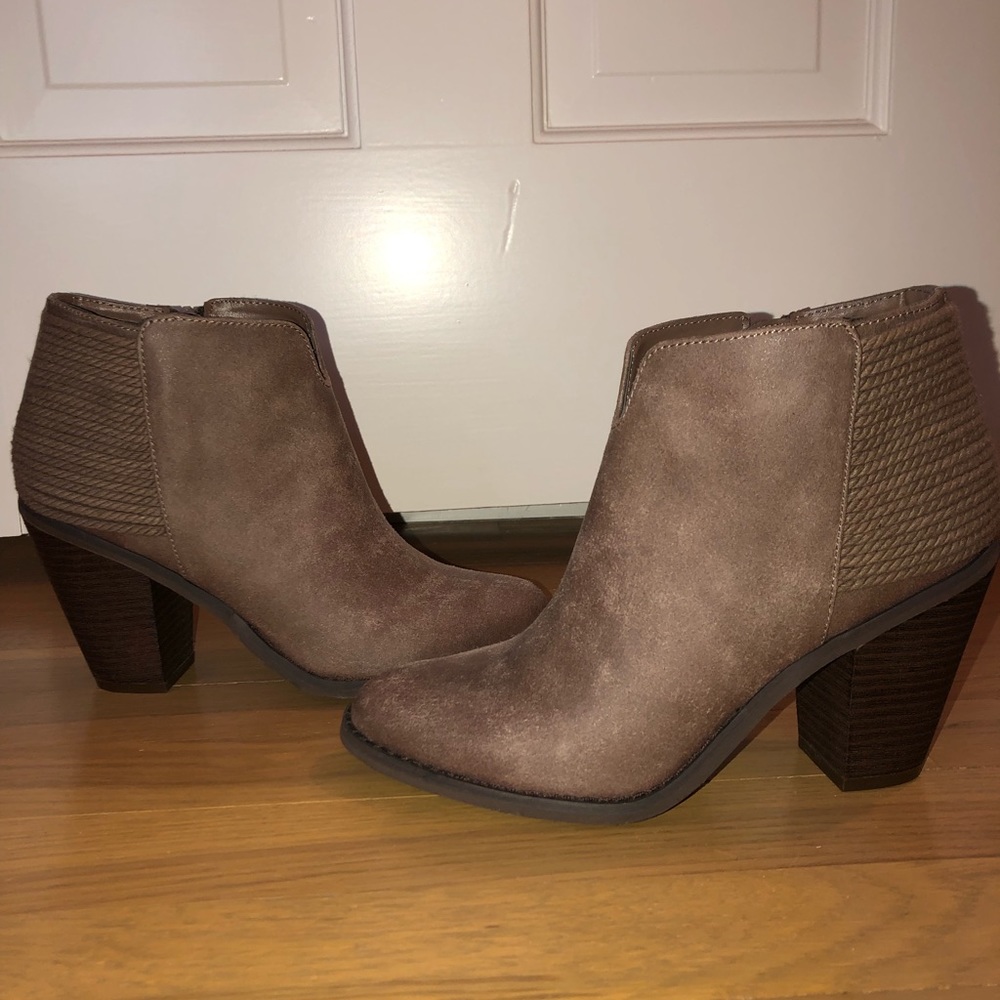 ankle booties - with about a 2 1/2 inch heel